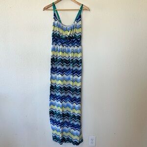 Allison Brittney chevron Long Maxi Dress size large